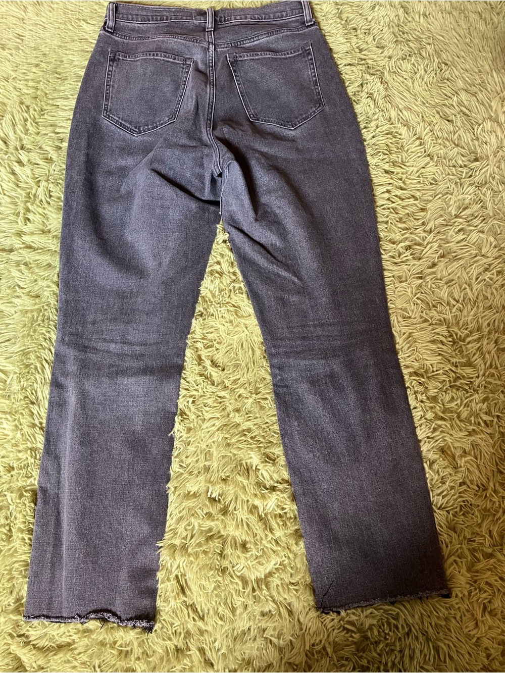 Abercrombie & Fitch Slim Straight Ultra High Rise Jeans in Washed Black View 2
